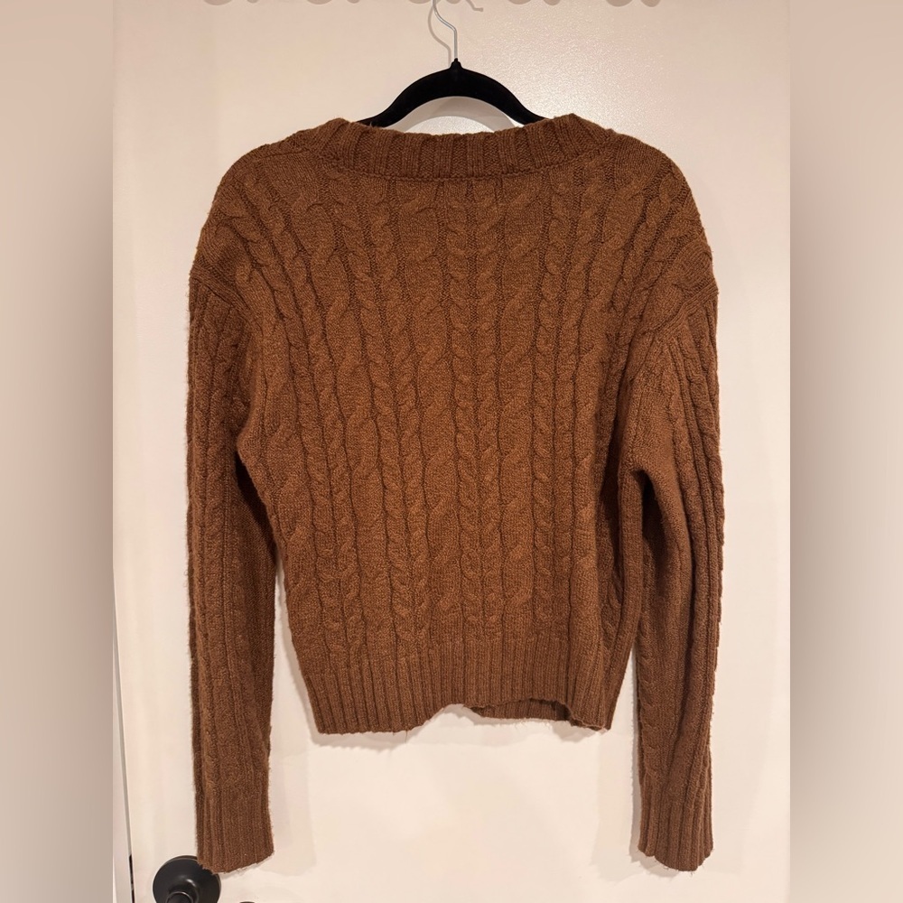American Eagle Brown Cardigan Sweater Medium - Picture 5 of 5